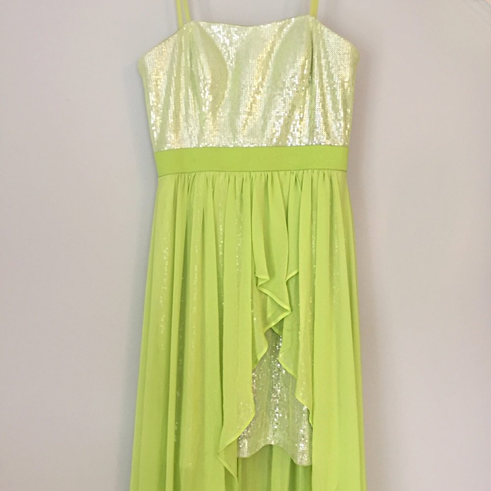 Lime Green High Low Dress